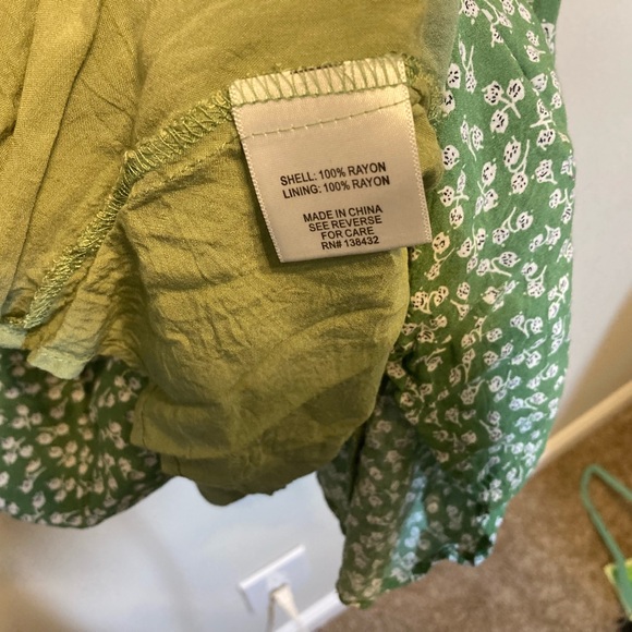 ModCloth XL The Right Puff Mini Dress. Green Floral Ditzy. - Picture 8 of 11